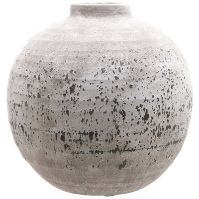 Hill Interiors Tiber Stone Vase Stone (36cm x 36cm x 36cm)