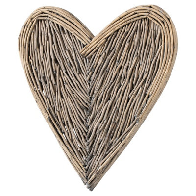 Hill Interiors Willow Heart Decoration Brown (70cm x 5cm x 60cm)