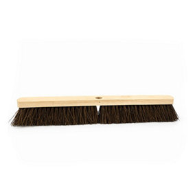 Hillbrush Bine Platform Broom Head Natural/Black (600mm)