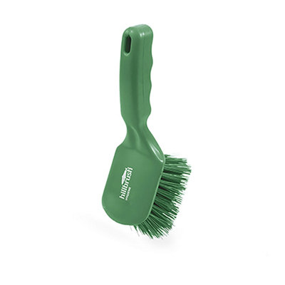 Hillbrush DRS Short Handled Stiff Brush Green (254mm) | DIY at B&Q