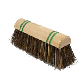 Hillbrush Industrial Broom Head Natural/Green/Brown (267mm)