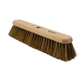 Hillbrush Recycled Industrial Platform Broom Head Beige/Brown (One Size)