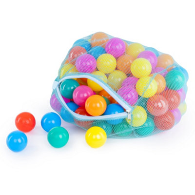 HILLINGTON 100 Set of Children Colourful Plastic Balls Crush Proof Smooth Surface Toxic Free Kids Set