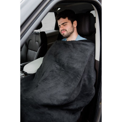 Motor Trend 12V Heated Blanket for Car - Travel Throw Electric Car