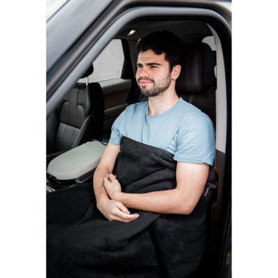 Motor Trend 12V Heated Blanket for Car - Travel Throw Electric Car