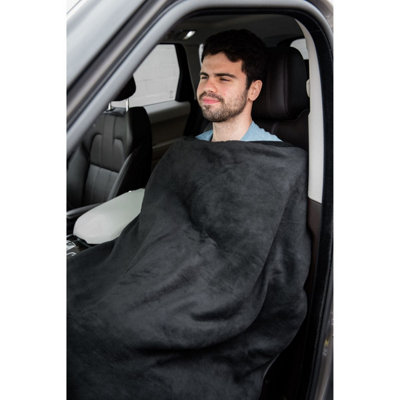 Stalwart 12V Electric Car Blanket - Green, Black