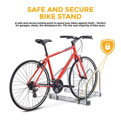 HILLINGTON 2 Bike Stand - Storage Parking Floor Rack or Wall Mount Bicycle Cycle Storage Locking Stand - 7