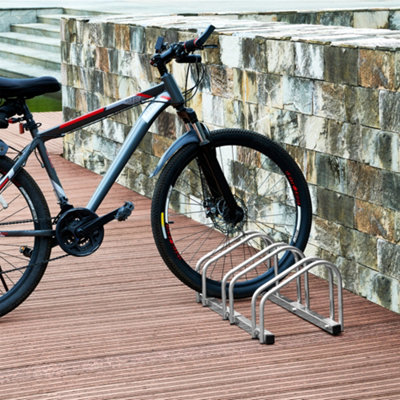 HILLINGTON 3 Bike Stand - Storage Parking Floor Rack or Wall Mount Bicycle Cycle Storage Locking Stand - 9