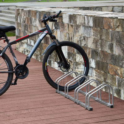 HILLINGTON 4 Bike Stand - Storage Parking Floor Rack or Wall Mount Bicycle Cycle Storage Locking Stand - 9