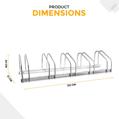 HILLINGTON 5 Bike Stand - Storage Parking Floor Rack or Wall Mount Bicycle Cycle Storage Locking Stand - 6