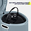 HILLINGTON 5L Portable Camping Toilet - Portable Toilet Potty Loo Washable Basket & Toilet Roll Holder for Camping & Festivals