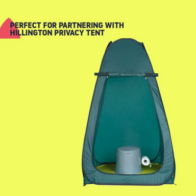 HILLINGTON 5L Portable Camping Toilet - Portable Toilet Potty Loo Washable Basket & Toilet Roll Holder for Camping & Festivals - 7