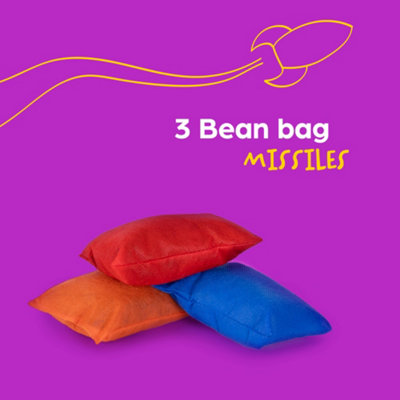 HILLINGTON Bean Bag Toss Games for Kids - 10 Metal Cans with 4 Bean Bags - 6