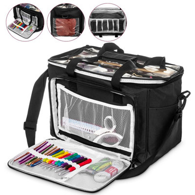 HILLINGTON Knitting Storage Bag Wool Tote Crochet Hook Needles Accessories Organiser Holder - 5