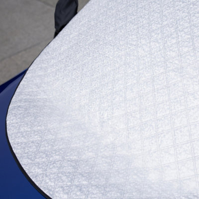 HILLINGTON Magnetic Reversible Windscreen Cover - Windshield Snow Cover with Side Wing Mirror Protectors
