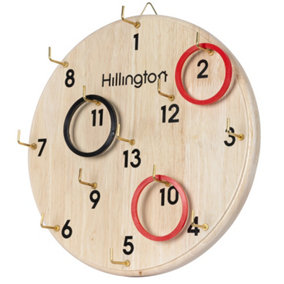 HILLINGTON Outdoor Wooden Hoop Ring Toss Game