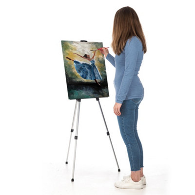 HILLINGTON Professional Folding Field Art Easel - Adjustable Metal Tripod Easel for Painting & Display - 9