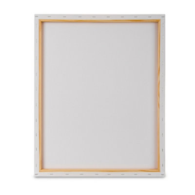 HILLINGTON Set of 4 Blank Pre Stretched Canvas on Square Wooden