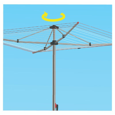 Hills Supadry Hoist Garden Rotary Clothes Dryer With Ground Socket - 60 ...