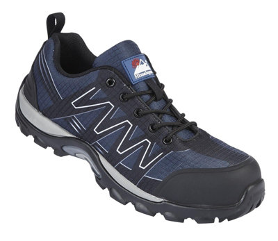 Goodyear Mannen vrouwen Unisex professionele kleding Composite Metal Free Safety Toe & Midsole Werkveiligheid Trainer S1P SRA HRO, Zwart/Geel, 39 EU