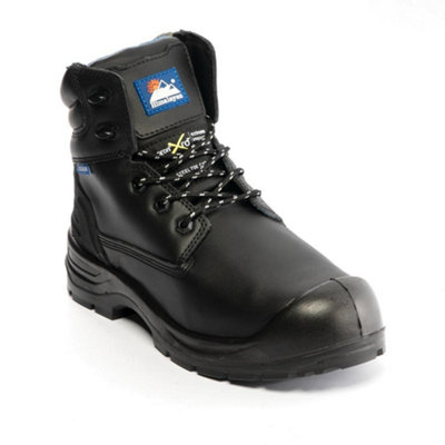 Himalayan S1P black leather metatarsal steel toe/midsole work safety boots 5212