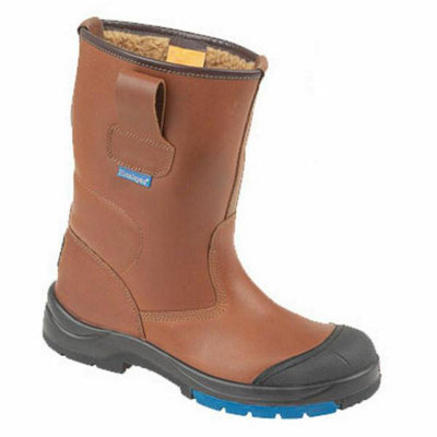 Himalayan S1P tan faux fur lined steel toecap/midsole scuff-cap safety rigger work boot 9102