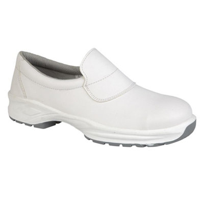 Himalayan S2 white microfibre slip-on food trade steel toe safety shoe 9950