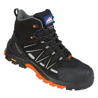 Himalayan Vibram Black Suede Composite Toe Safety Hiker Boots for Ultimate Protection