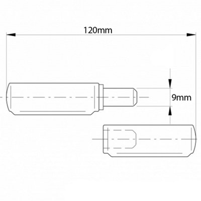 Hinge 120mm Stainless drop profile weldable fixed pin
