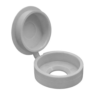 Hinged Screw Caps - Large, Light Grey