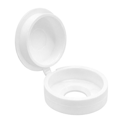 Hinged Screw Caps - Large, White