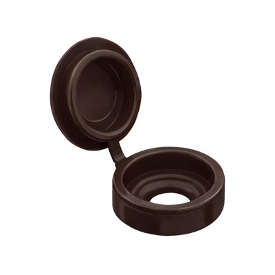 Hinged Screw Caps - Small, Brown