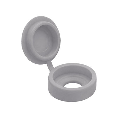 Hinged Screw Caps - Small, Light Grey