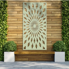 Hippie Chic Decorative Garden Screen Fence Feature Wall - Soft Sage - 900mm x 1800mm x 6mm