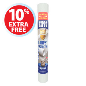 Hippo Carpet Protector 800mm x 55m Clear - 10% EXTRA FREE
