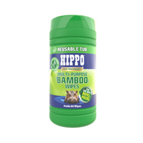 Hippo Multi Purpose  Bamboo Wipes - Tub of 80