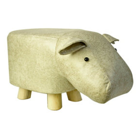 Hippo Pouffe Footstool - Beige