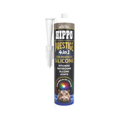 Hippo Prestige 4 in 1 Silicone Sealant - Beige Grey