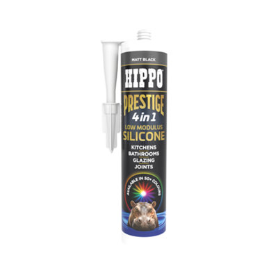 Hippo Prestige 4 in 1 Silicone Sealant - Matt Black