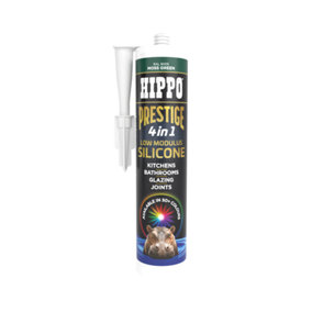 Hippo Prestige 4 in 1 Silicone Sealant - Moss Green
