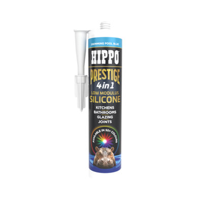 Hippo Prestige 4 in 1 Silicone Sealant - Swimming Pool Blue