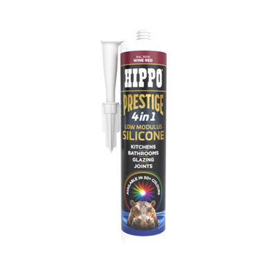 Hippo Prestige 4 in 1 Silicone Sealant - Wine Red | DIY at B&Q
