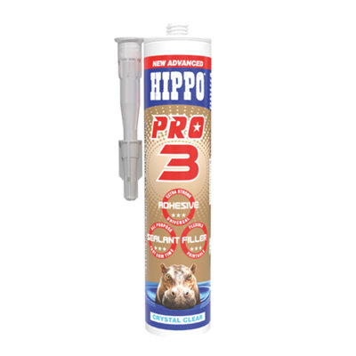 Hippo PRO 3 Adhesive Sealant & Filler 290ml - Clear