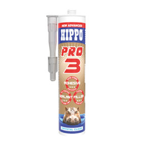 Hippo PRO 3 Adhesive Sealant & Filler 290ml - Clear