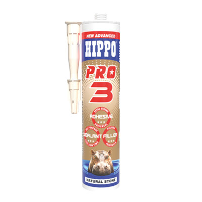 Hippo PRO 3 Adhesive, Sealant & Filler 290ml - Natural Stone