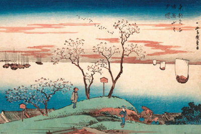 Hiroshige Cherry Blossom at Gotengama 61 x 91.5cm Maxi Poster