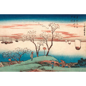 Hiroshige Cherry Blossom at Gotengama 61 x 91.5cm Maxi Poster