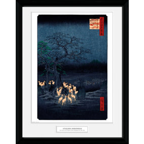Hiroshige New Years Eve Fox Fires 30 x 40cm Framed Collector Print