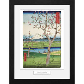 Hiroshige The Outskirts of Koshigay 30 x 40cm Framed Collector Print
