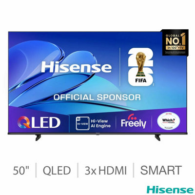 Hisense 50 Inch QLED 4K Smart TV 50E7QTUK HDR Dolby Vision AI Engine ...
